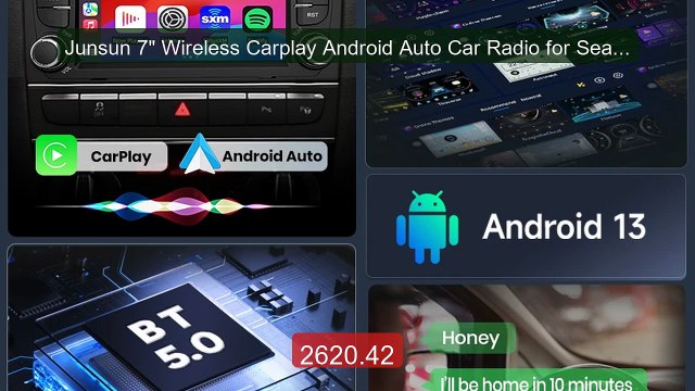 Junsun 7 Wireless Carplay Android Auto Car Radio for Seat Leo... Hot Deal 2026 | Limited Offer!
