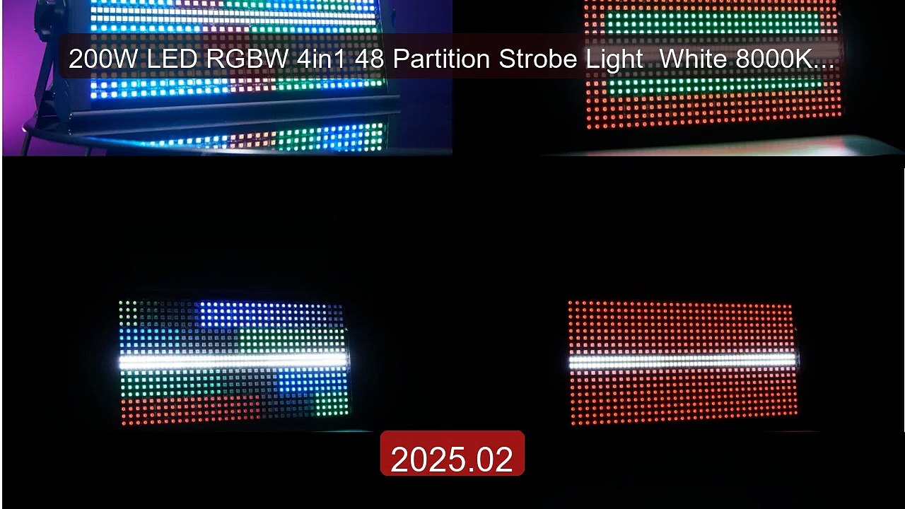 200W LED RGBW 4in1 48 Partition Strobe Light  White 8000K DMX... -- Amazing Value 2026 | Must Have!
