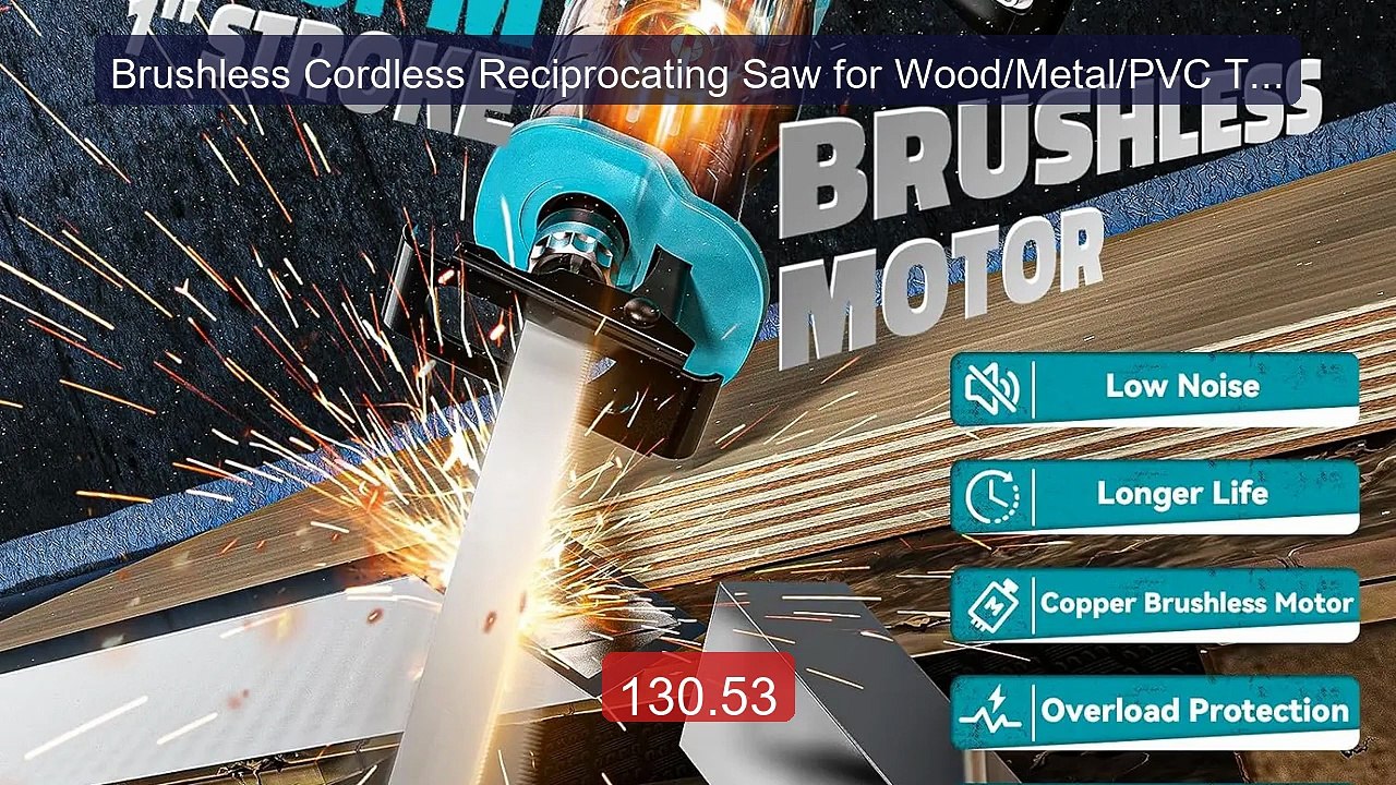 Brushless Cordless Reciprocating Saw for Wood/Metal/PVC Tool-F... -- Hot Deal 2026 | Limited Offer!