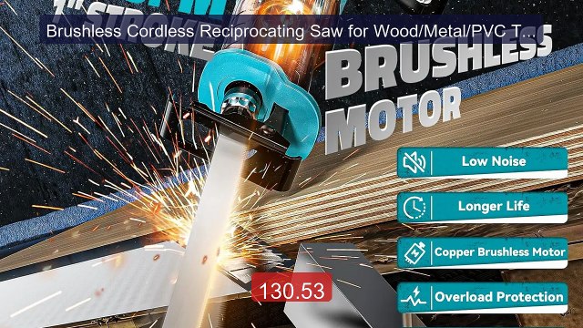 Brushless Cordless Reciprocating Saw for Wood/Metal/PVC Tool-F... Hot Deal 2026 | Limited Offer!