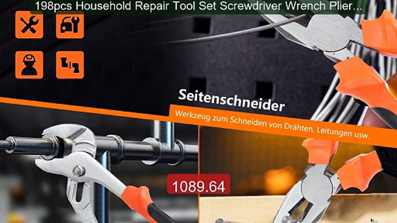 198pcs Household Repair Tool Set Screwdriver Wrench Pliers So... -- Amazing Value 2026 | Must Have!