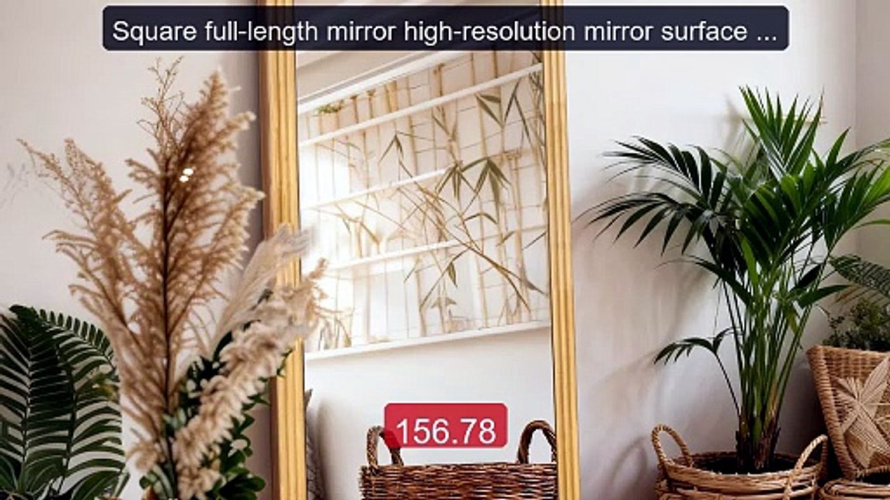 Square full-length mirror high-resolution mirror surface adjustabl... -- Best Deal 2026 | Shop Now!
