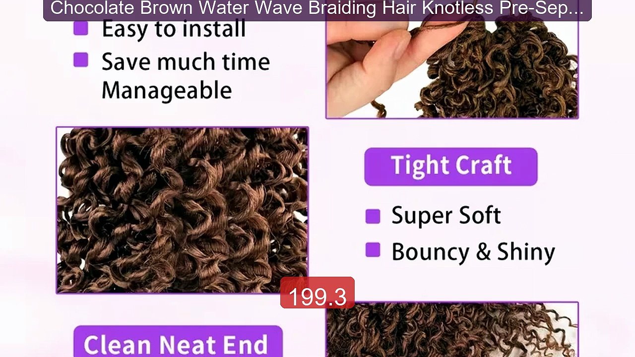 Chocolate Brown Water Wave Braiding Hair Knotless Pre-Separate... -- Hot Deal 2026 | Limited Offer!