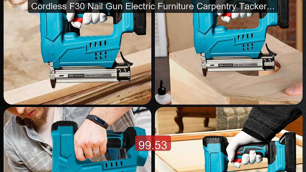 Cordless F30 Nail Gun Electric Furniture Carpentry Tacker Stap... -- Best Buy 2026 | Great Quality!