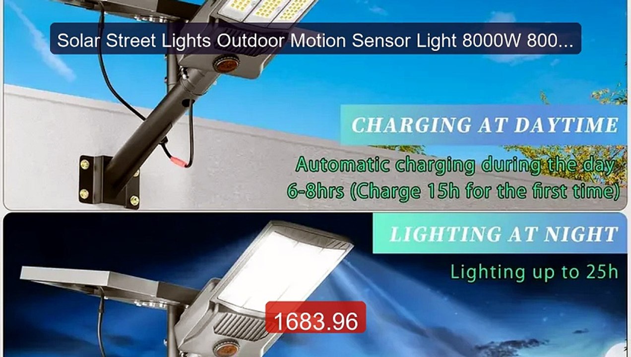Solar Street Lights Outdoor Motion Sensor Light 8000W 800000LM 650... -- Best Deal 2026 | Shop Now!