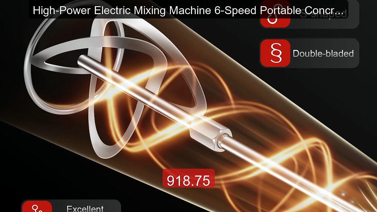 High-Power Electric Mixing Machine 6-Speed Portable Concrete ... -- Amazing Value 2026 | Must Have!