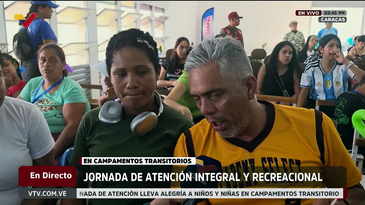Niños disfrutan diversas actividades recreativas en los campamentos transitorios de Caracas