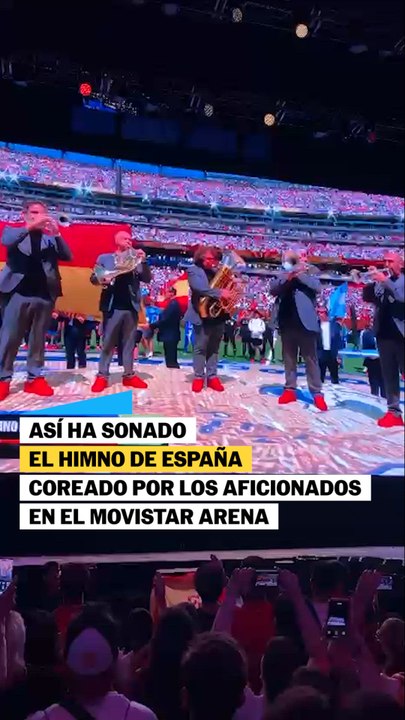 Así ha sonado el himno de España en el Movistar Arena