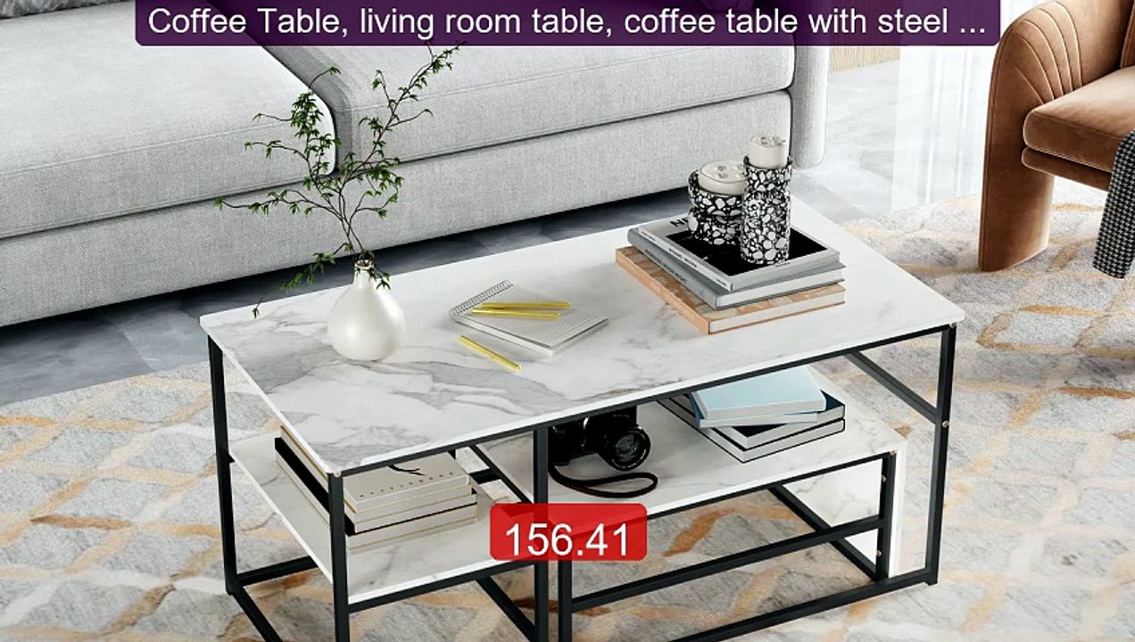 Coffee Table, living room table, coffee table with steel fram... -- Amazing Value 2026 | Must Have!