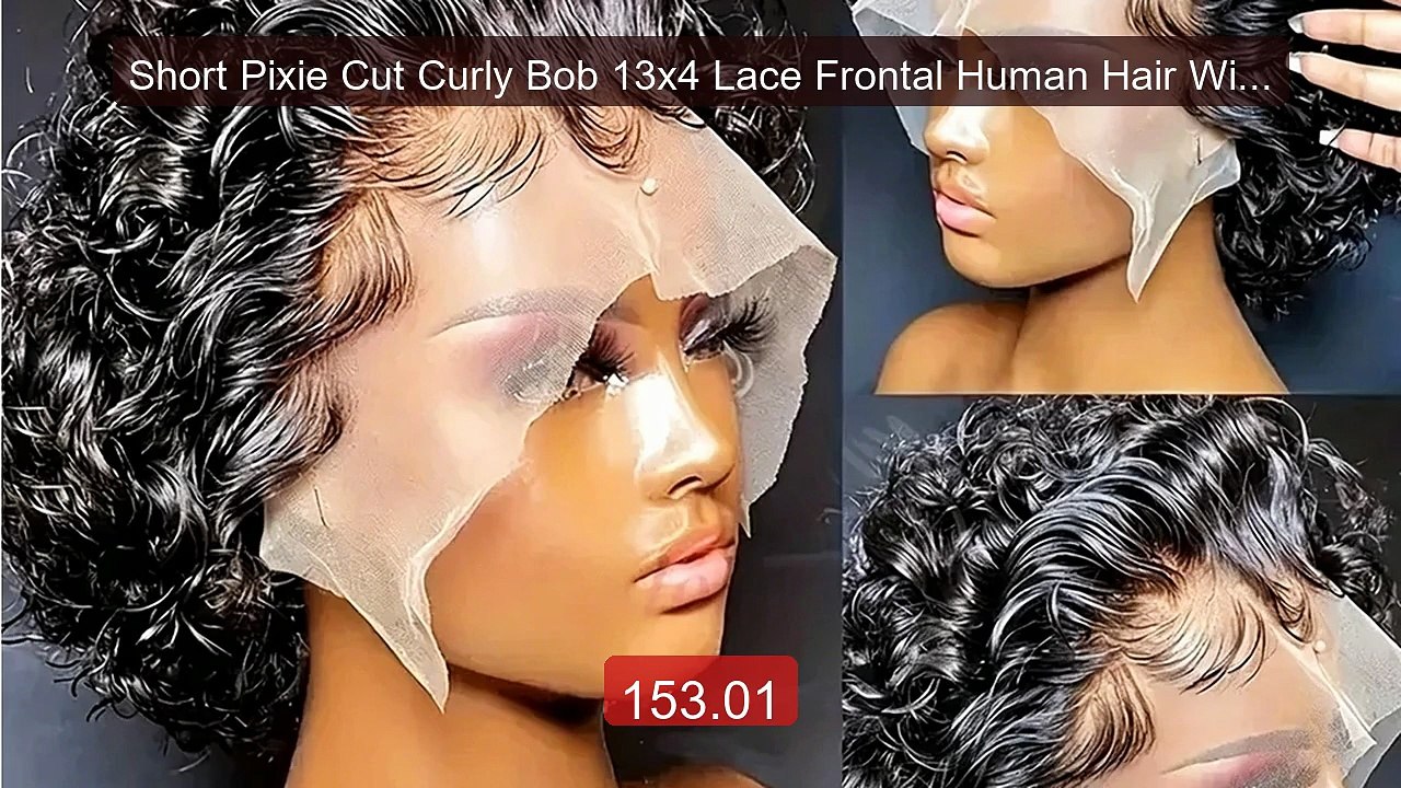Short Pixie Cut Curly Bob 13x4 Lace Frontal Human Hair Wigs F... -- Amazing Value 2026 | Must Have!