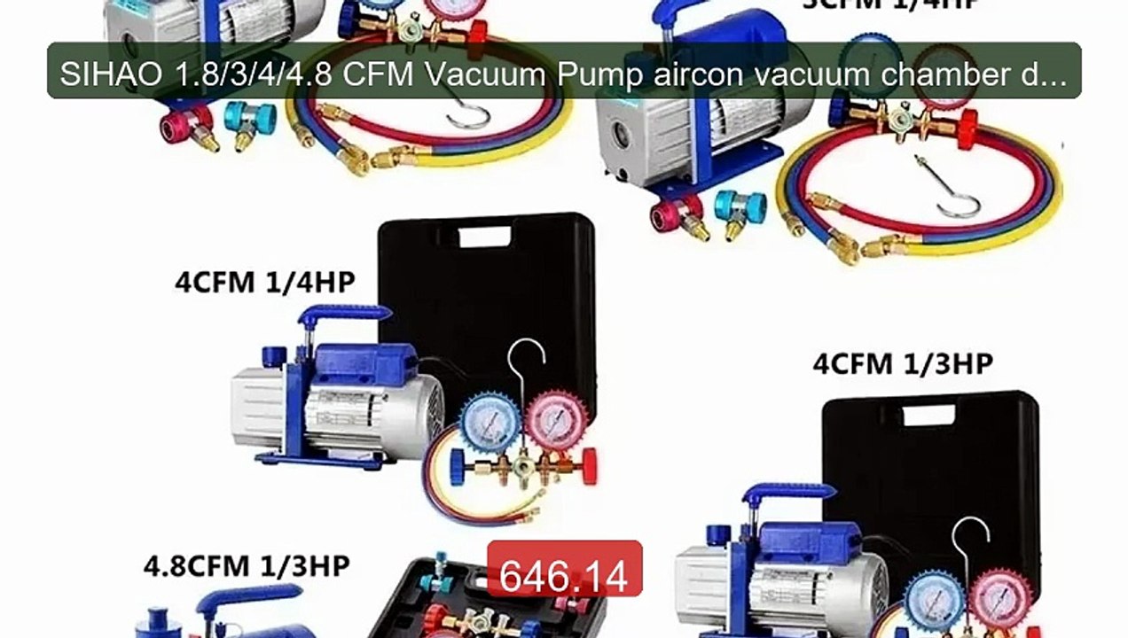 SIHAO 1.8/3/4/4.8 CFM Vacuum Pump aircon vacuum chamber drying pum... -- Best Deal 2026 | Shop Now!