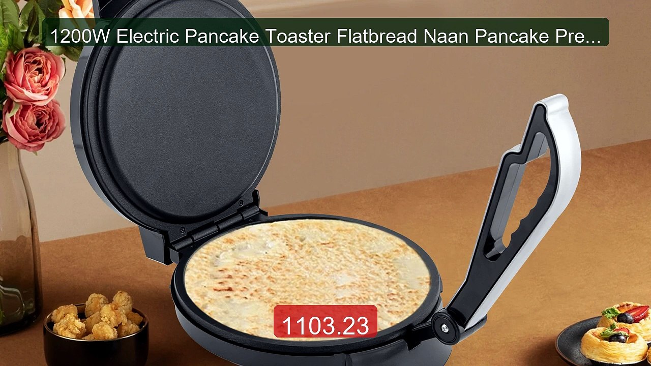 1200W Electric Pancake Toaster Flatbread Naan Pancake Press T... -- Amazing Value 2026 | Must Have!
