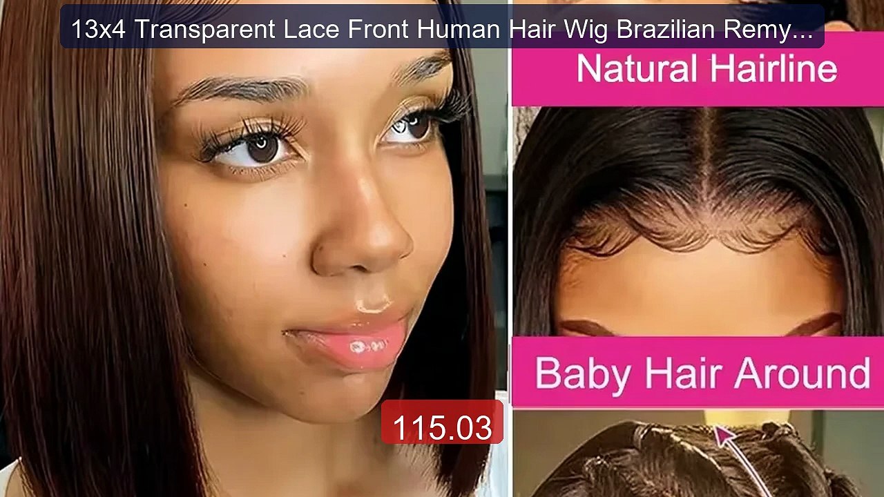 13x4 Transparent Lace Front Human Hair Wig Brazilian Remy Hai... -- Amazing Value 2026 | Must Have!