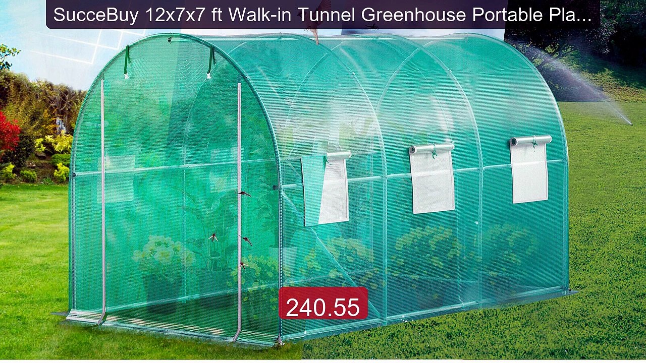 SucceBuy 12x7x7 ft Walk-in Tunnel Greenhouse Portable Plant Hot Ho... -- Best Deal 2026 | Shop Now!