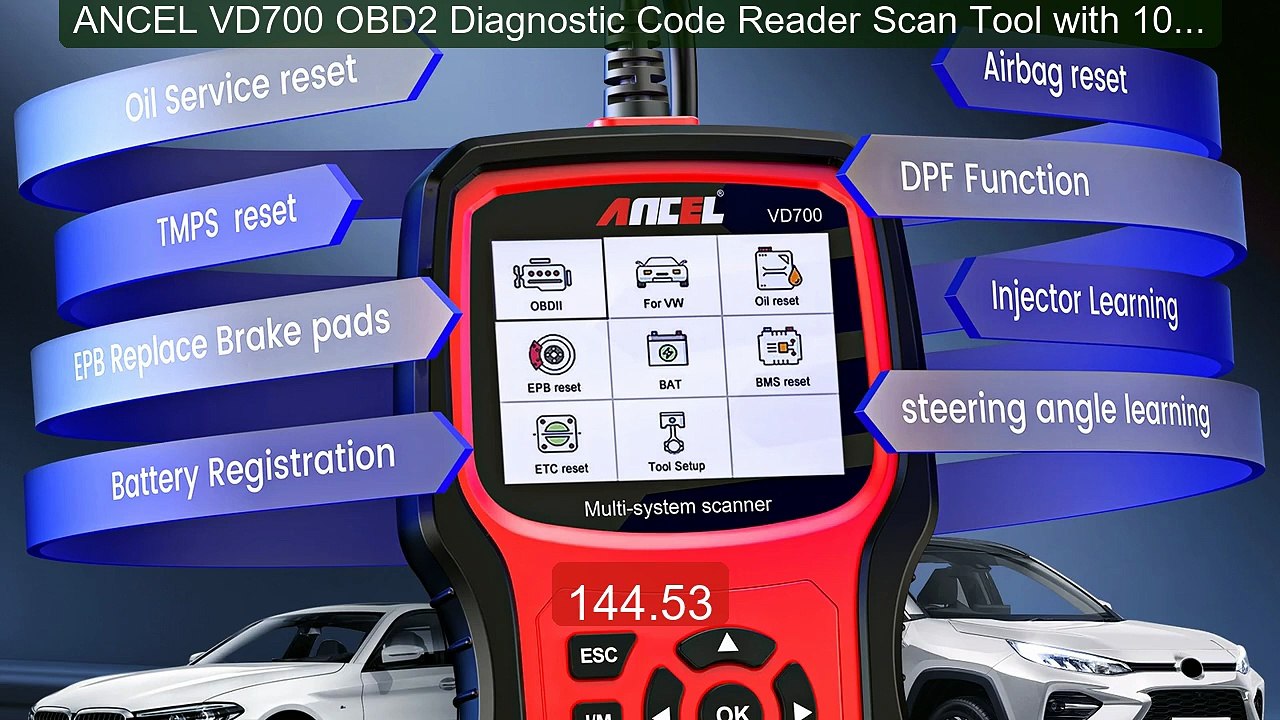 ANCEL VD700 OBD2 Diagnostic Code Reader Scan Tool with 10+ Res... -- Best Buy 2026 | Great Quality!