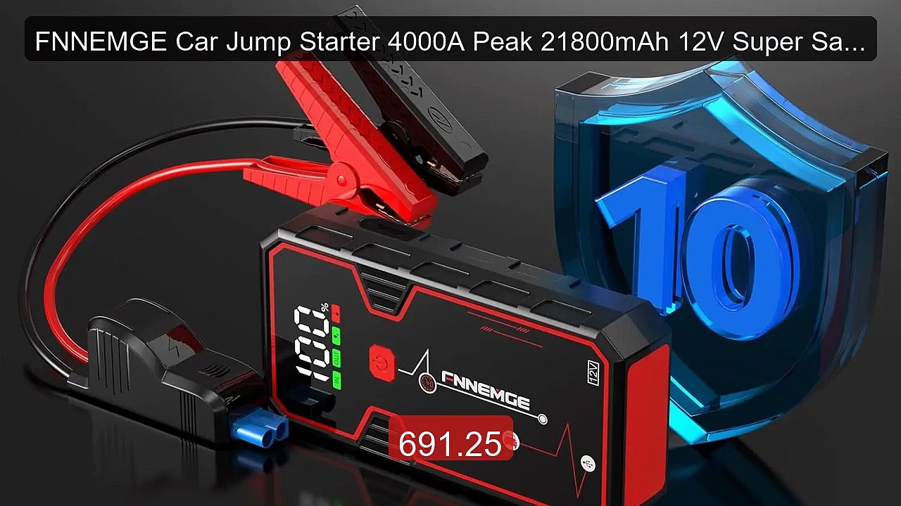 FNNEMGE Car Jump Starter 4000A Peak 21800mAh 12V Super Safe... -- Top Pick 2026 | Unbeatable Price!