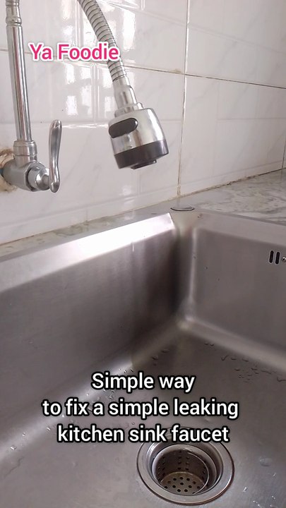 Simple way to fix leaking kitchen sink faucet
