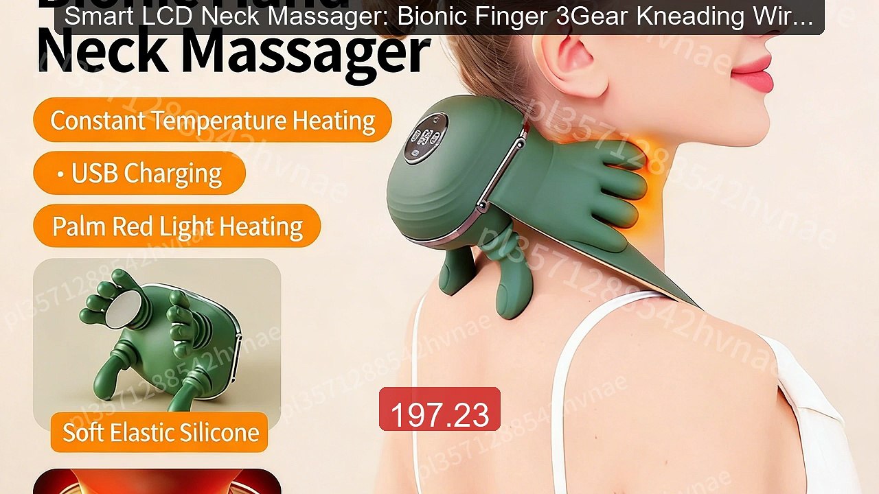 Smart LCD Neck Massager: Bionic Finger 3Gear Kneading Wireless Mas... -- Best Deal 2026 | Shop Now!