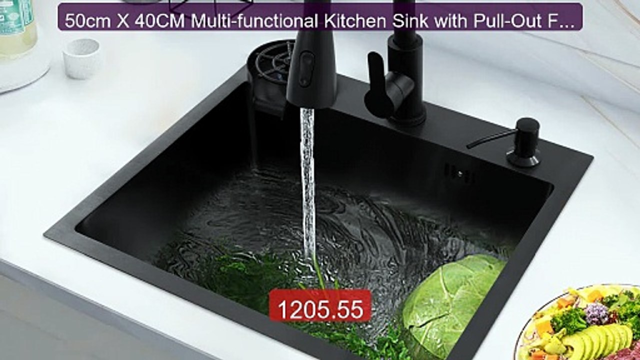 50cm X 40CM Multi-functional Kitchen Sink with Pull-Out Faucet... -- Hot Deal 2026 | Limited Offer!