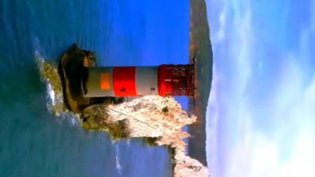 The lighthouse in the ocean