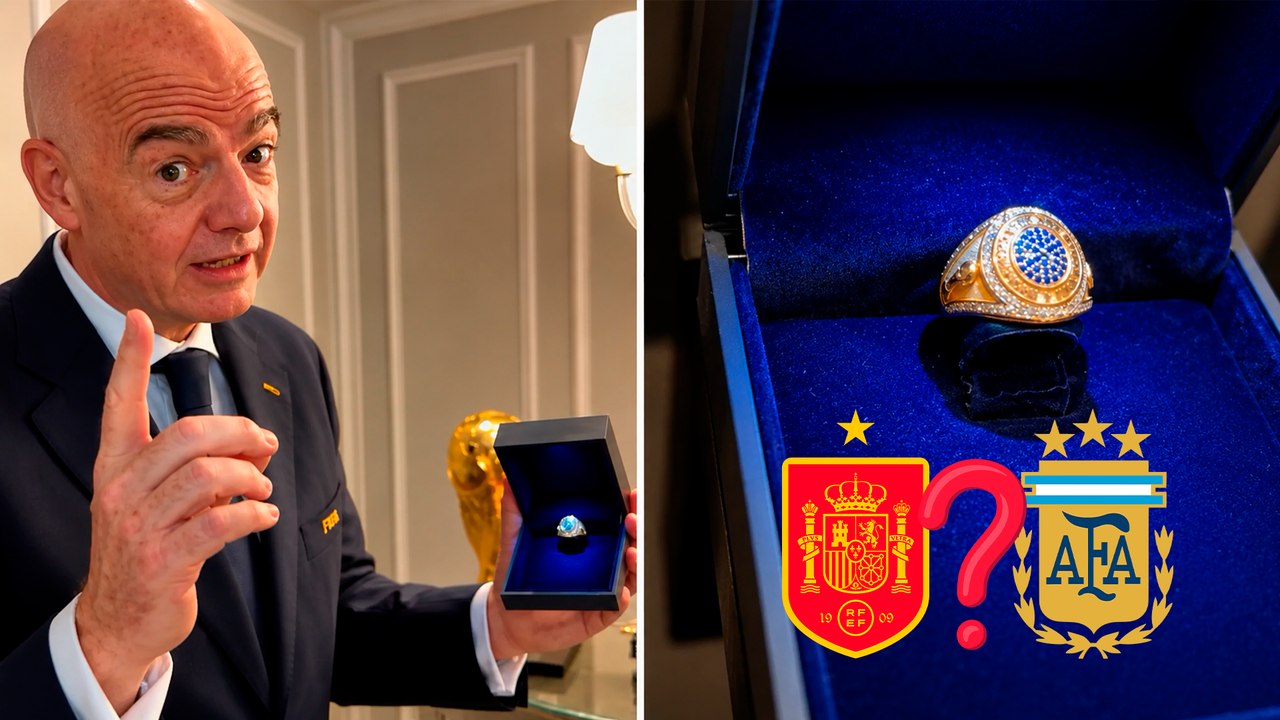 Infantino presenta los anillos que entregará la FIFA a los ganadores del Mundial 2026