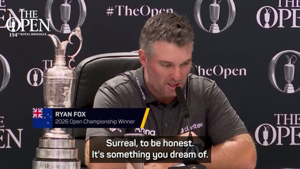 Fox lost for words after winning 2026 Open Championship