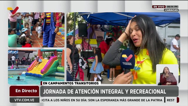 Voluntarios llevan alegría a los niños en los distintos campamentos transitorios de Caracas