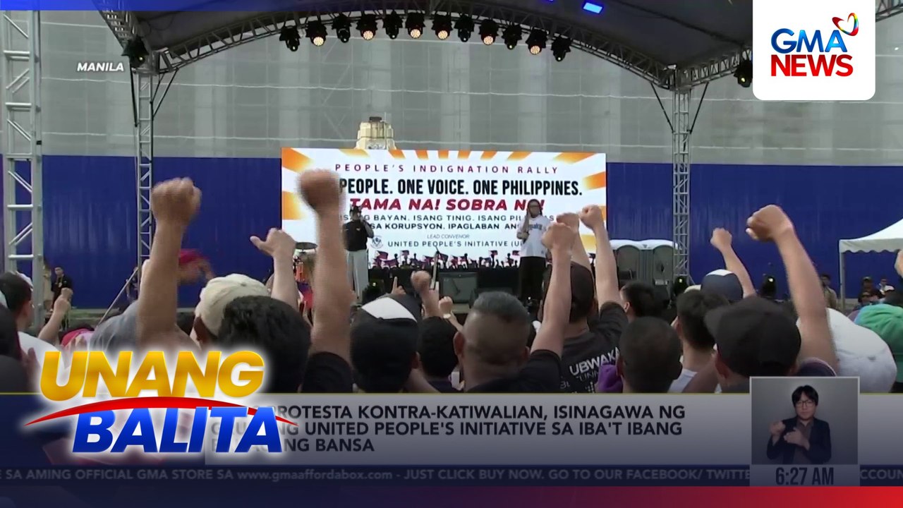 Kilos-protesta kontra-katiwalian, isinagawa ng grupong United People's Initiative sa iba't ibang bahagi ng bansa | Unang Balita