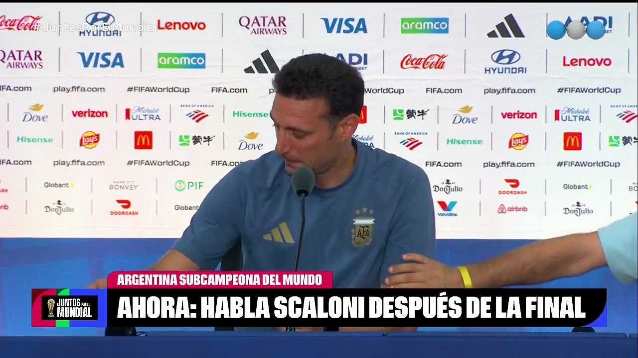 Scaloni se quebró en la conferencia y puso en duda su continuidad