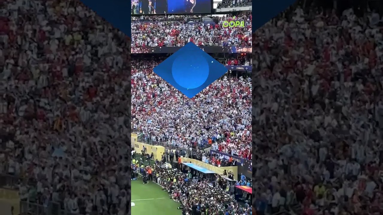 Torcida argentina 'ignora' festa da Espanha e aplaude Messi após o vice #shorts