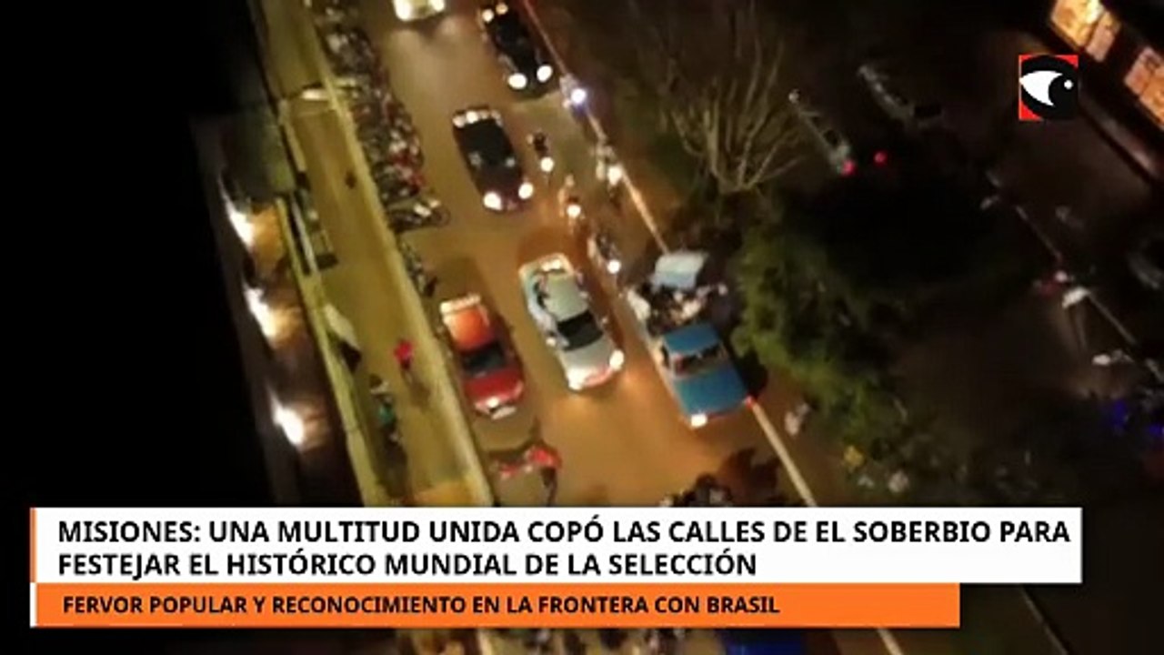 Imagenes aereas en El Soberbio luego de la final ante España por el Mundial 2026