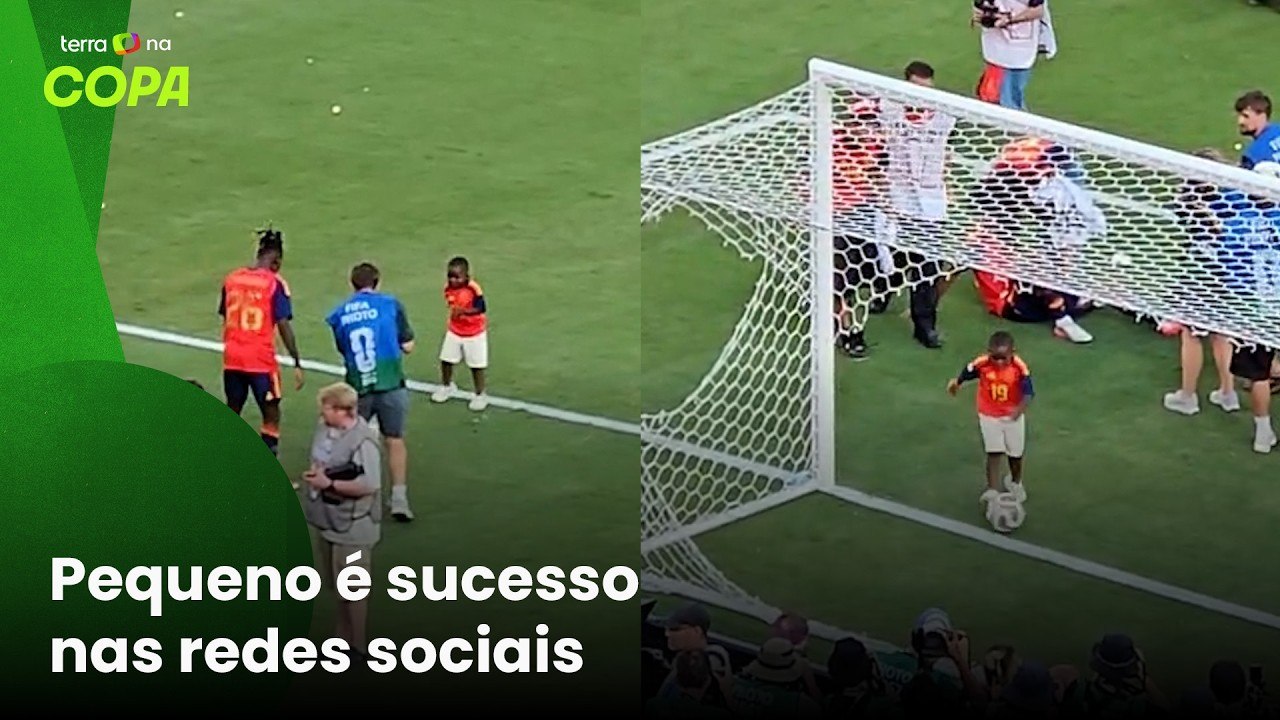 Irmão de Lamine Yamal esbanja fofura ao fazer ‘gol’ após título da Espanha na Copa do Mundo