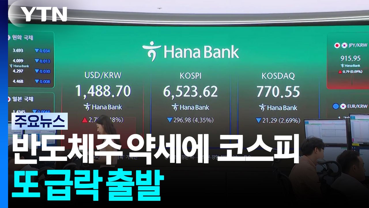 반도체주 약세에 급락한 코스피...오늘 증시는? / YTN