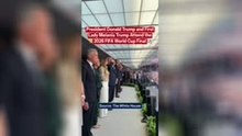 Trump salutes US national anthem at World Cup final