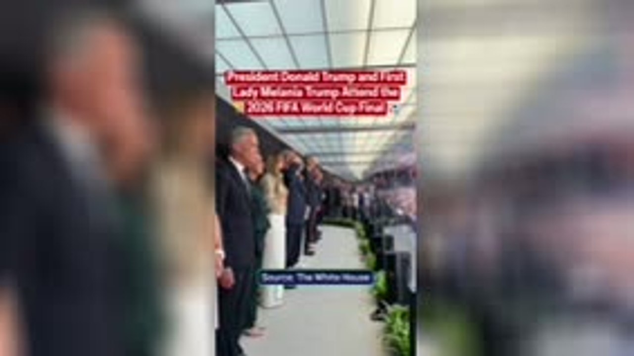 Trump salutes US national anthem at World Cup final