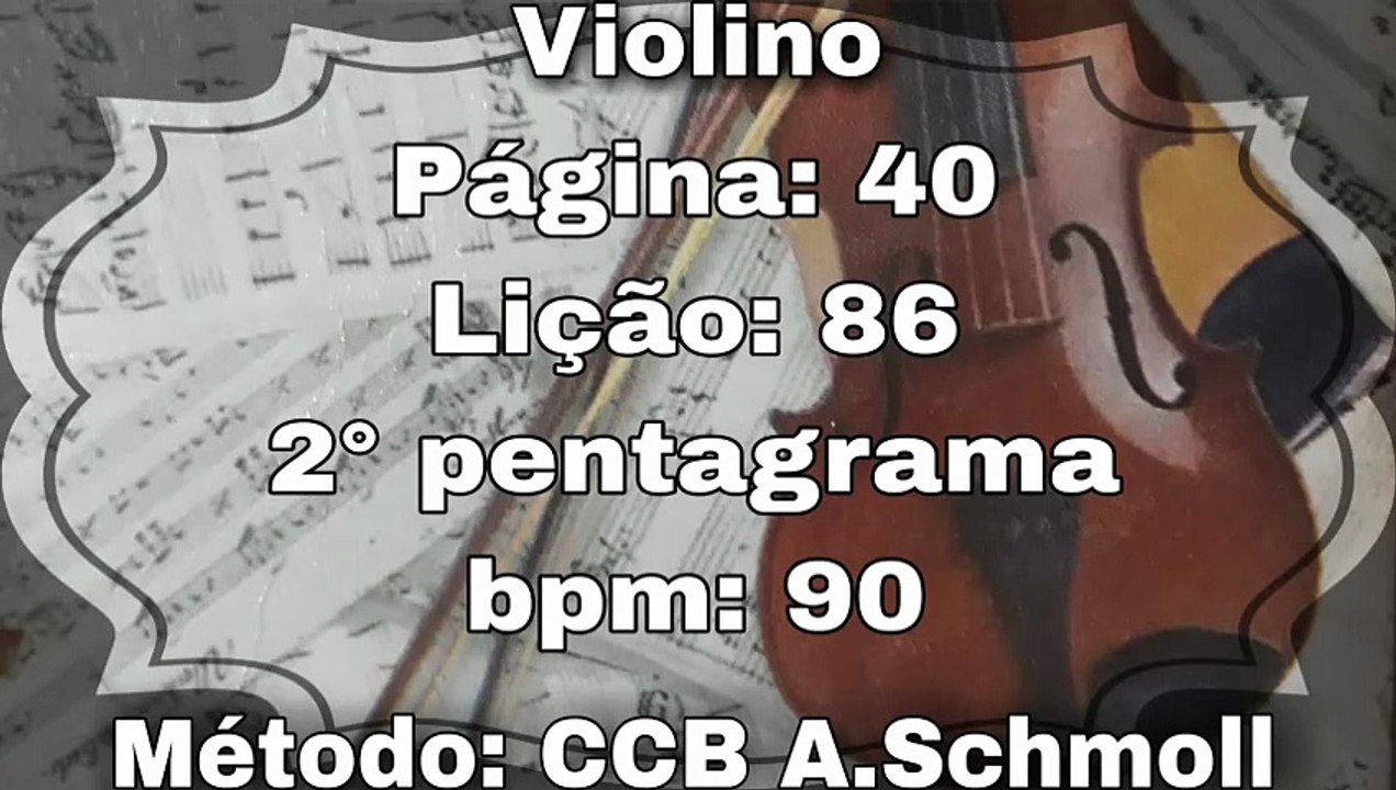 Página: 40 Lição: 86 2º pentagrama - Violino [60 bpm]