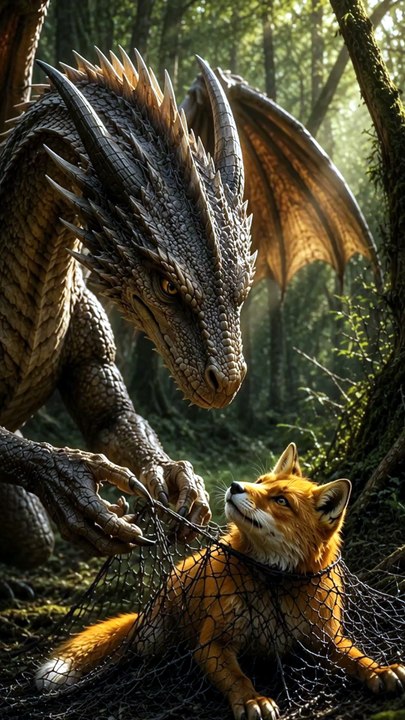 🐉💚 Every act of kindness can make a difference, no matter who it comes from. This heartwarming rescue reminds us that compassion is one of the greatest strengths. Would you help too_ #Dragon #Fantasy #AnimalRescue