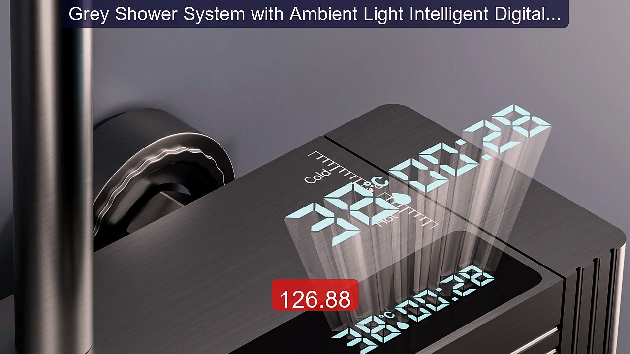 Grey Shower System with Ambient Light Intelligent Digital Sho... -- Amazing Value 2026 | Must Have!