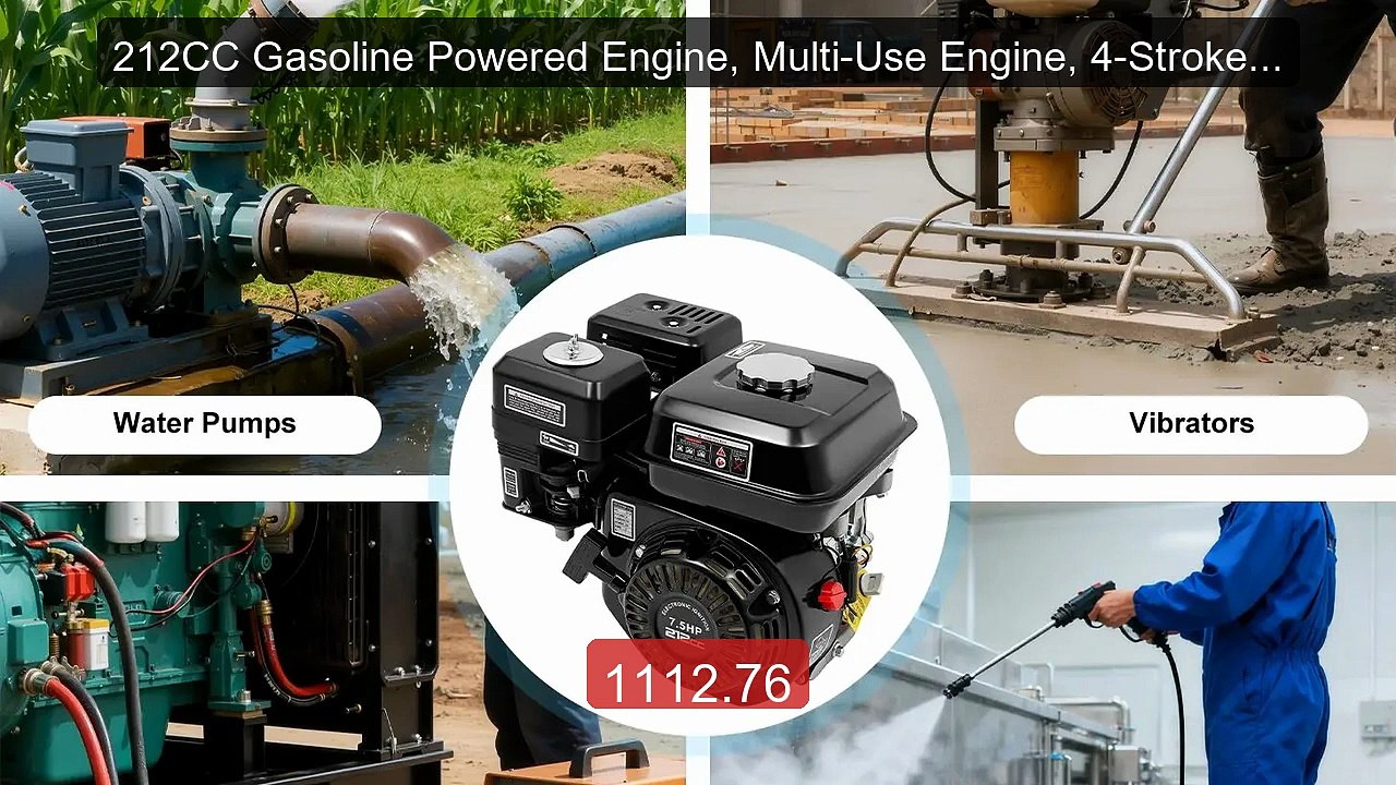 212CC Gasoline Powered Engine, Multi-Use Engine, 4-Stroke 7.5H... -- Hot Deal 2026 | Limited Offer!