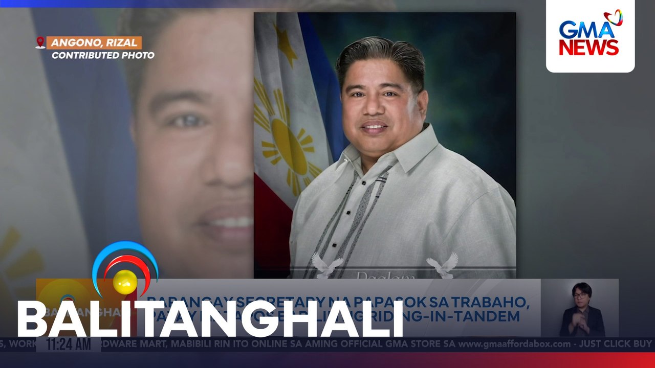 Barangay secretary na papasok sa trabaho, patay matapos barilin ng riding-in-tandem | Balitanghali