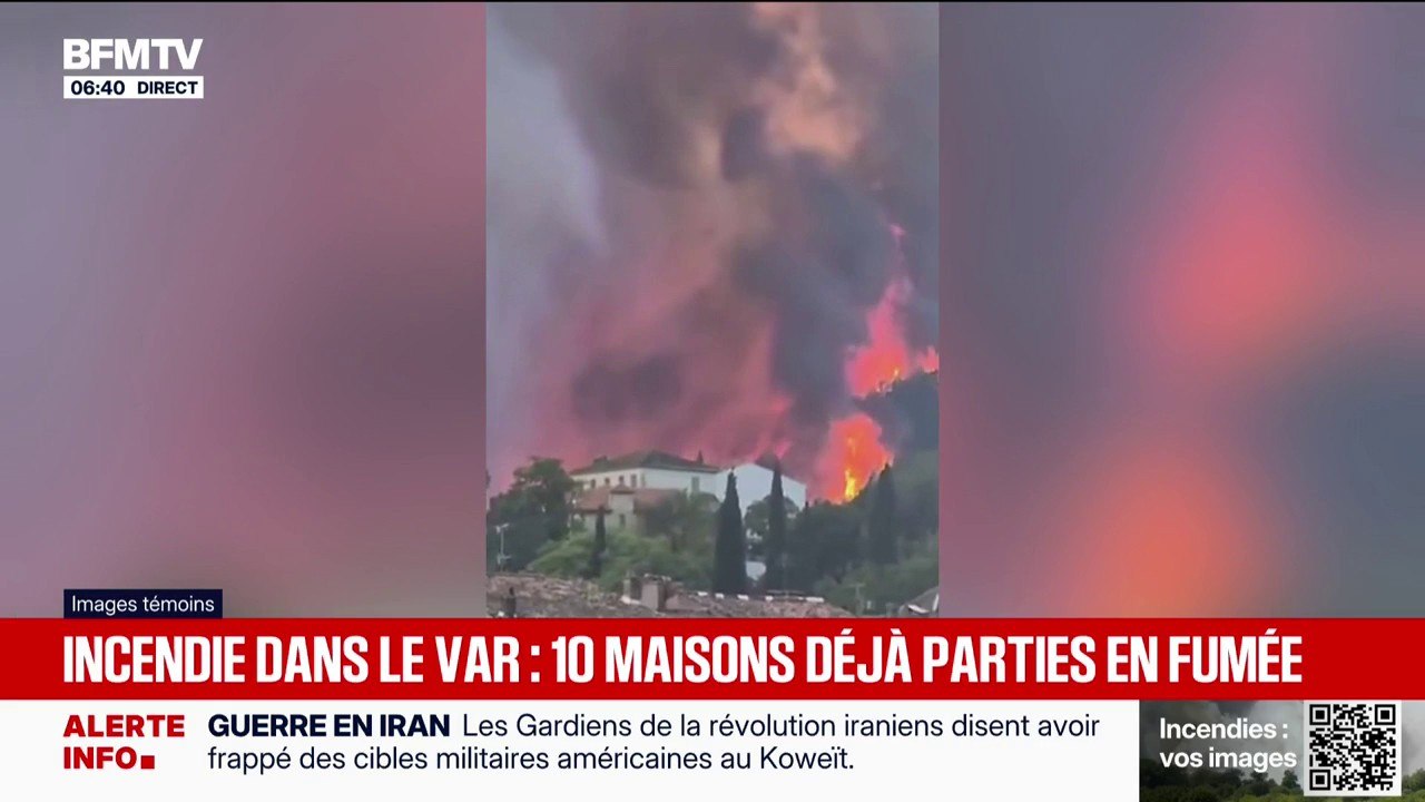 À cause de l'incendie dans le Var, une dizaine de maisons ont été complètement calcinées