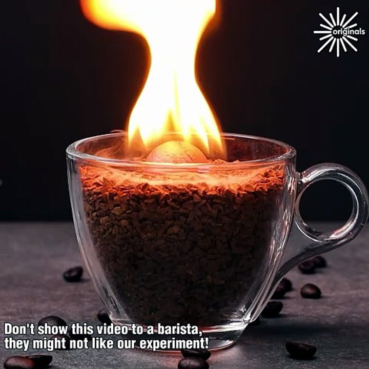 Experiment of the day: 1000°C fireball vs food!