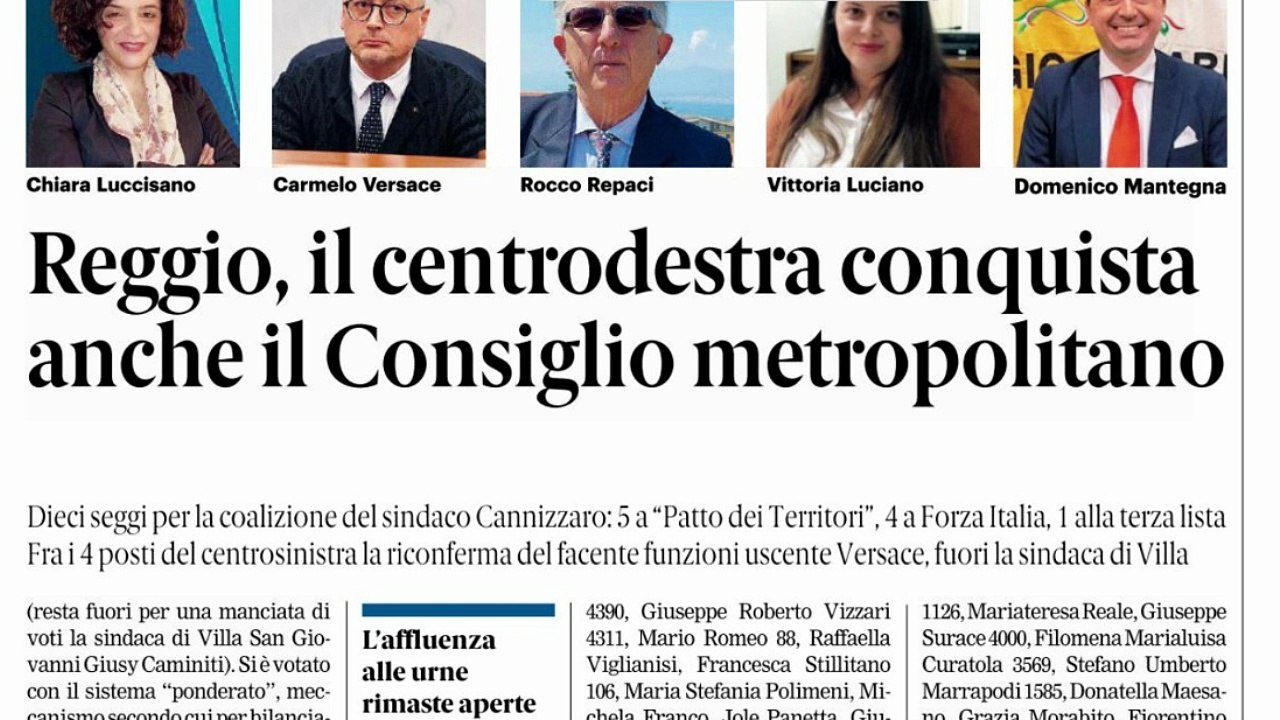 Rassegna stampa 20-07-2026 edizioni Calabria