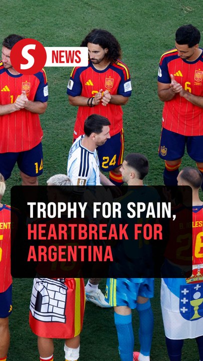 World champs Spain leave stadium with trophy in hand; Messi exits empty-handed