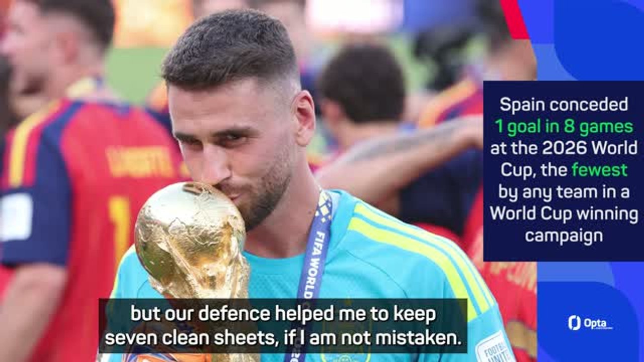 'Grateful' Unai Simon credits team-mates for Spain's defensive steel