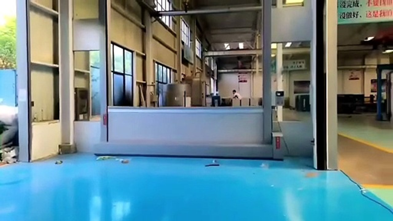 How does an inverted high-speed door work and where is it used?
