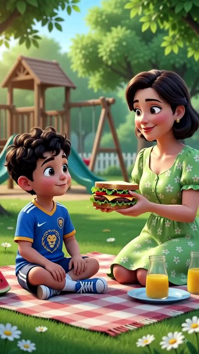 Enjoying picnic