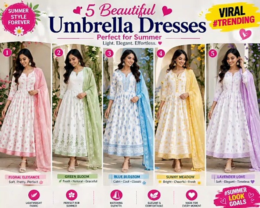 5 Beautiful umbrella dresses for girls