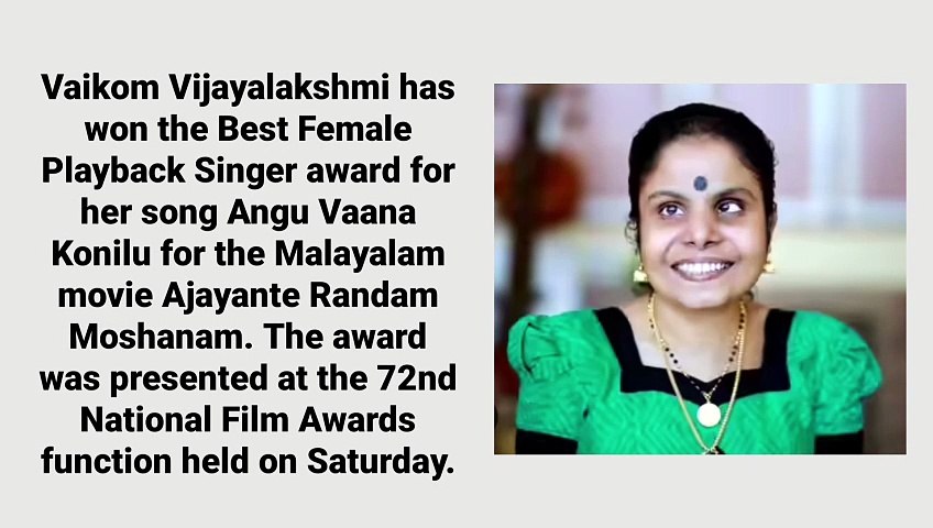 Best female playback singer award
