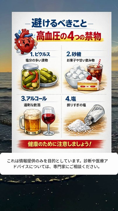 高血圧の人が避けるべき4つのこと